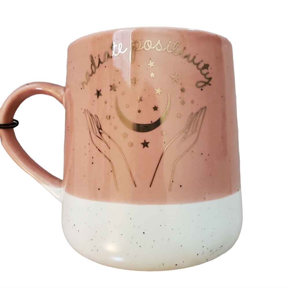New Radiate Positivity Pink, White,‎ Gold Mug
